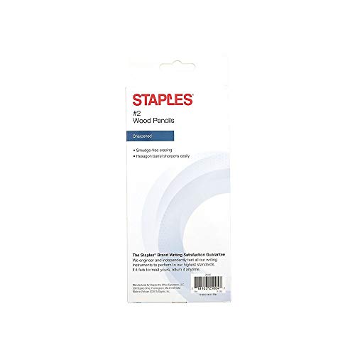 STAPLES 2072146#2 Pre-Sharpened Wood Pencils Yellow 24/Pk (29046)