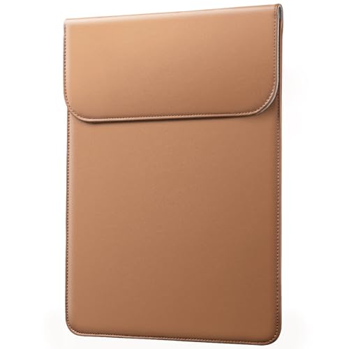 JETech Slim Laptop Sleeve for MacBook Neo (A18 Pro), MacBook Air 13-Inch (M2/M3/M4/M5) 2022-2026, MacBook Pro 13-Inch (M1/M2) 2016-2022, PU Leather Case (Brown) - color: Brown, size: 13-Inch