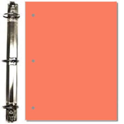 Copy Printing and Writing Colored Paper, 20 Pound - 75 Gsm, 3 Hole Punch, 500 Sheets per Ream. (Salmon) - color: Salmon