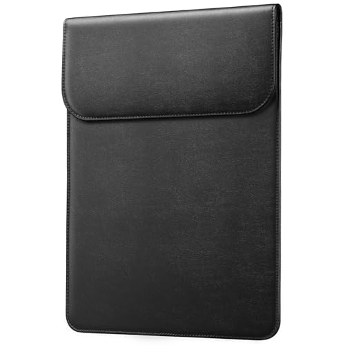 JETech Slim Laptop Sleeve for MacBook Neo (A18 Pro), MacBook Air 13-Inch (M2/M3/M4/M5) 2022-2026, MacBook Pro 13-Inch (M1/M2) 2016-2022, PU Leather Case (Black) - color: Black, size: 13-Inch