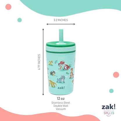 Zak Designs PAW Patrol: The Dino Movie Kelso Toddler Cups For Travel or Home, 12oz Vacuum Insulated Stainless Steel Sippy Cup With Leak-Proof Design, Perfect for Kids, BPA Free (Marshall, Skye, Rex) - color: PAW Patrol (Marshall, Skye, Rex)