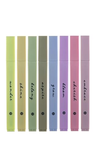 DIVERSEBEE Bible Highlighters with Soft Chisel Tip, No Bleed (Figs) | 8 Pack Assorted Colors Pens, Quick Dry, Cute Aesthetic Markers, Bible Study Journaling Supplies and Accessories - color: Figs, size: 8 Pack