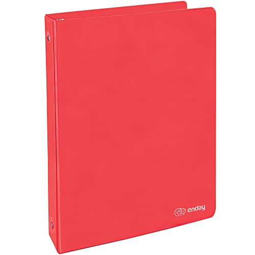 Enday 1 Inch Binder, Red 3 Ring Binder 1 Inch, Heavy Duty Three Ring Binder, 175 Sheets Capacity - One Inch Binder for Home School and Office - color: Red, size: 1-Inch
