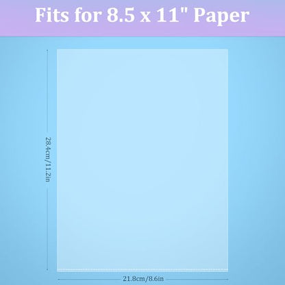 AKONEGE 50 Pack No Holes Sheet Protectors 8.5 x 11 Inch Letter Size Page Protectors for Documents, Prints, Top Loading Heavyweight Clear View Plastic Sleeves for Papers, Artworks, Photos