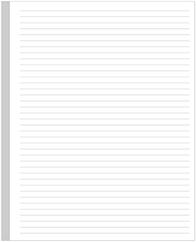 Unpunched Line Paper - 100 Sheets/200 Pages Loose Leaf Paper Line Refills, Letter Size, 100gsm, White, 8.5" x 11" - size: 100 Sheets, style: Unpunched