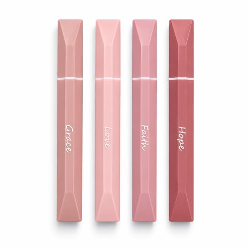 Sixhaven Bible Highlighters Gift Box Set, No Bleed - Pink - Pastel Highlighters for Bible Study, Set of 4 Chisel Tip Markers, Christian Journaling Supplies, Gift for Women & Men - color: Pink