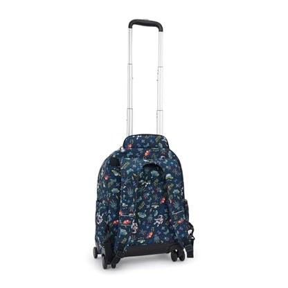 Kipling New Zea Printed 15" Laptop Rolling Backpack Space Game - color: Space Game