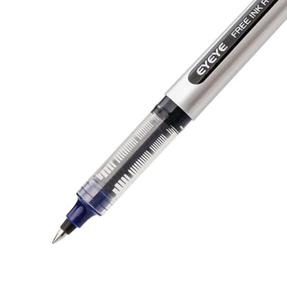 EYEYE 0.5mm Rollerball Pens Blue, 50 Pack Extra Fine Point Liquid Ink Roller Ball Pen Quick Dry, Blue Ink Pens Fine Point Smooth Writing Pen for Journaling, Note Taking, Office, School Supplies - color: Blue