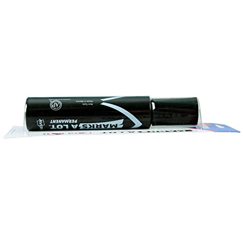 AVERY Marks-A-Lot Permanent Marker, Jumbo Desk-Style Size, Chisel Tip, Water and Wear Resistant, Black Marker (24138) (Pack of 2) - size: 1 Count (Pack of 2)