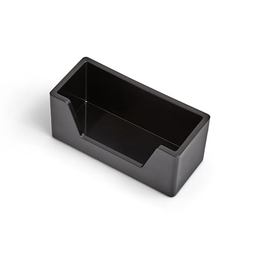 TRU RED Business Card Holder, Black – Desktop Organizer for Professional Card Display - size: 1 Pack, style: Card Holder