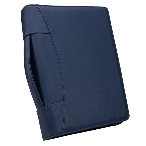 Case-it Zipper Padfolio | Letter Size | PAD-62 Navy | Supreme, Letter Size Writing Pad, Tablet Case, School & Office - color: Pad-62-navy Blue, size: 1 Pack