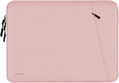 Laptop Sleeve Bag 13.3 inch, Shockproof Protective Computer Cover with Accessories Pocket, Portable Laptop Case Compatible with MacBook Air/Pro 13-13.3 inch, Compatible for MacBook Pro 14 inch, Pink - color: Pink, size: 13.3 inch