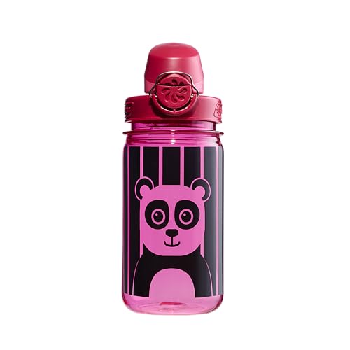 Nalgene Kids' 12 oz On The Fly Lock-Top Water Bottle, Pink Panda - color: Pink Panda, size: 12 Ounces