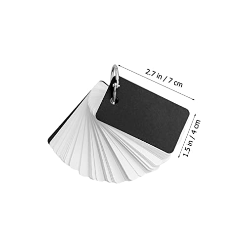 4pcs Blank Writing Cards Study Flash Cards for Boys and Girls Adults Portable Binder Ring - size: 7.00X4.00X3.00CM