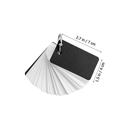 4pcs Blank Writing Cards Study Flash Cards for Boys and Girls Adults Portable Binder Ring - size: 7.00X4.00X3.00CM