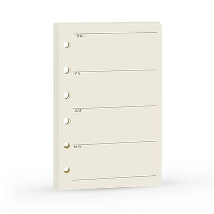 A7 Planner Refill, A7 Agenda Refill for Filofax,6 Hole/100gsm,4.84 x 3.23'', Harphia(Weekly Plan) - color: Weekly Plan, size: A7
