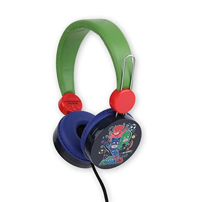 PJ Masks Over The Ear Headphones HP1-01057 | Soft and Cushioned Ear Pieces to Fit Any Size, Adjustable Headband Headphones, Great Sound, Volume Limiting Technology - color: PJ Masks