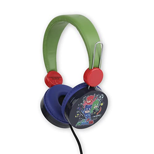 PJ Masks Over The Ear Headphones HP1-01057 | Soft and Cushioned Ear Pieces to Fit Any Size, Adjustable Headband Headphones, Great Sound, Volume Limiting Technology - color: PJ Masks