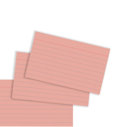 School Smart Ruled Index Cards, 3 x 5 Inches, Salmon, Pack of 100 - color: Salmon, size: 3 x 5 Inches