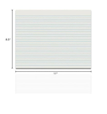 School Smart Skip-A-Line Ruled Writing Paper, 1/2 Inch Ruled Long Way, 11 x 8-1/2 Inches, Pack of 500,White - size: 11" x 8.5" - 1/2" Ruled