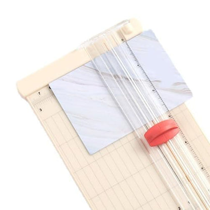 Paper Trimmer, Portable Paper Cutter with Clear Scale for Home, School, Photo Studio, Scrapbooking Craft, Label, Cardstock, Cards