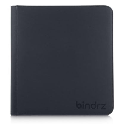 bindrz 12 Pocket Zipper Binder for 480 Sleeved Trading Cards - Side Loading Pockets Album - Archival Safe Material and Compatible with TCG MTG and Sports Collectibles (Black) - color: Black