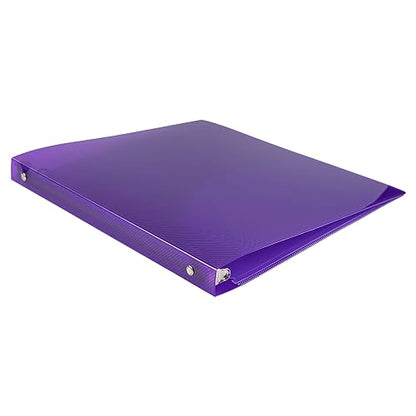 JAM PAPER Plastic 0.5 inch Binder - Purple 3 Ring Binder - Sold Individually - color: Purple, size: 0.5 inch