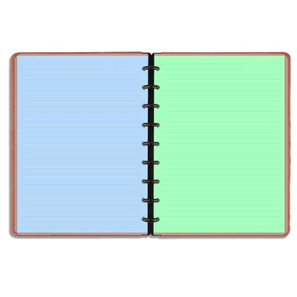 (2 Pack)9 Disc Discbound Refill Paper, Loose Leaf Paper, 9 Disc Prepunched Paper for Happy Planner Inserts, 5 Colors(40 Sheets/C), Total 200 Sheets/400 Pages, College Ruled, 110gsm, 7 X 9.2.5 Inch - size: 200 Sheets