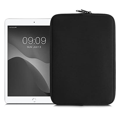 kwmobile Neoprene Pouch Compatible with 9,7"-11" Tablet - Universal Sleeve Case Cover with Zipper for Tablet - Black - color: black, size: 9,7"-11" Tablet