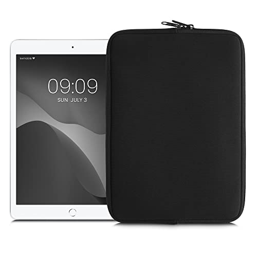 kwmobile Neoprene Pouch Compatible with 9,7"-11" Tablet - Universal Sleeve Case Cover with Zipper for Tablet - Black - color: black, size: 9,7"-11" Tablet