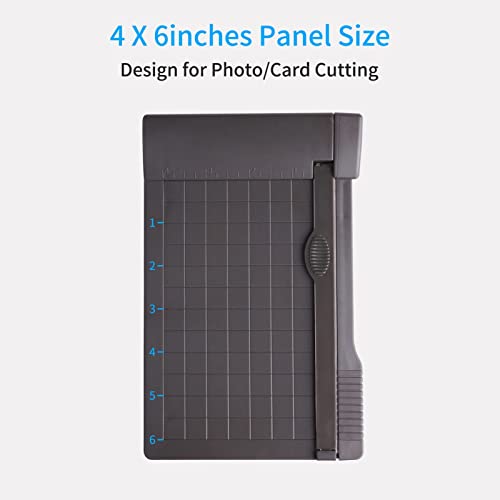 Paper Cutter Mini Paper Trimmer Guillotine Cutter 6 Inch (160mm) Grid Line Panel Scale Paper Cutter for Craft Paper Photo and Cardstock Label Craft Supplies for Office Home School (Dark Grey) - color: Dark Grey