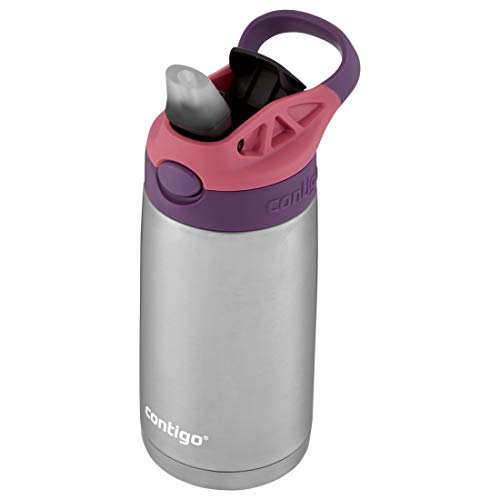 Contigo AUTOSPOUT Camping Hydration Thermal Bottle 1 Count Eggplant & Punch (Pack of 4) - color: Eggplant/Punch, size: 13 Ounces (Pack of 4)