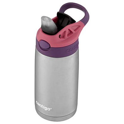 Contigo AUTOSPOUT Camping Hydration Thermal Bottle 1 Count Eggplant & Punch (Pack of 4) - color: Eggplant/Punch, size: 13 Ounces (Pack of 4)