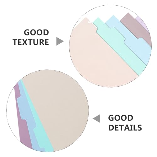 20pcs A4 Binder Index Dividers with Tabs, 3-Hole Plastic Separator Pages in Pastel Colors, Multi-Section Organizer for Student, Teacher, Office and Home Filing