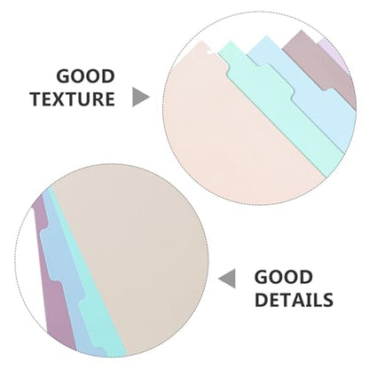 20pcs A4 Binder Index Dividers with Tabs, 3-Hole Plastic Separator Pages in Pastel Colors, Multi-Section Organizer for Student, Teacher, Office and Home Filing