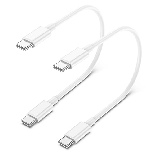 2Pack for Apple USB C to USB C Charging Cable 1ft 60W,Short Type C to Type C Fast Charger Cord,for iPhone16 E/17/Air/15/Pro/Plus/Pro Max,for MacBook Pro/Air,for iPad Pro12.9/11in,Air 4/5,Mini 6/7 - color: White, size: 1ft