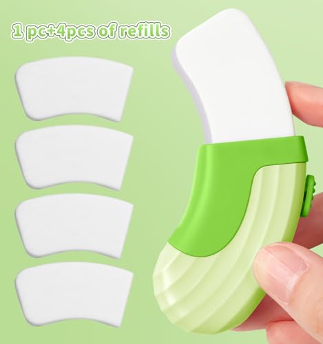 4+1 Pack Rubber Erasers Sliding Retractable Eraser, Large White Erasers for School Office Art Drawing Pencil Eraser for Kids- Green - color: Green