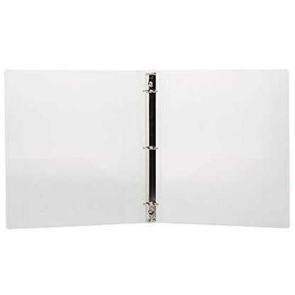 JAM PAPER Plastic 1 inch Binder - Clear 3 Ring Binder - Sold Individually - color: Clear, size: 1 inch