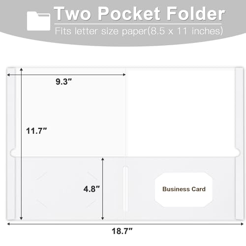Folders with Pockets, LAYZZ 30 Pack Paper Pocket Folders, 2 Pocket File folders Fits Letter Size Paper, for School Office and Home (White) - color: White