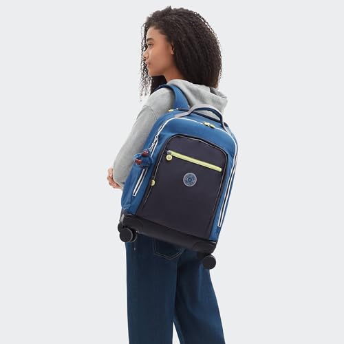 Kipling New Zea 15" Laptop Rolling Backpack - color: Fantasy Blue Bl