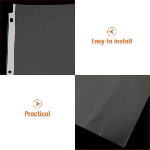 50pcs Clear Protectors Plastic Page Sleeves for Binders Transparent Punched Sheet Sleeves Reinforced Heavy Duty Document Organizers