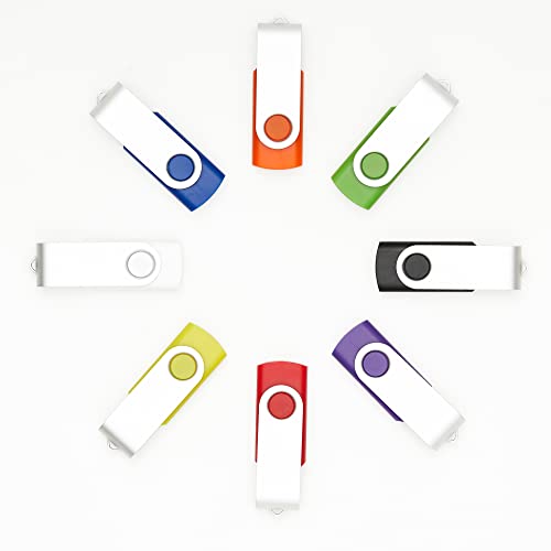 100 Pack 1GB USB Flash Drives in 5 Random Colors USB 2.0 Wholesale Lot Bulk Memory Sticks (100 Pack, 1GB) - size: 1GB, style: 100 Pack