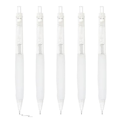 M&G 5Pcs Mechanical Pencil Set, 0.7mm Mechanical Lead Pencils for Drafting Sketching Art Class Writing Office Classroom, White