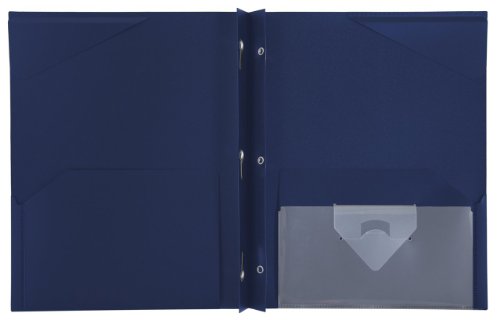 Five Star Stay-Put Pocket Folder, 11.62 x 9.31 x .25 Inches, Navy (72119) - color: Navy