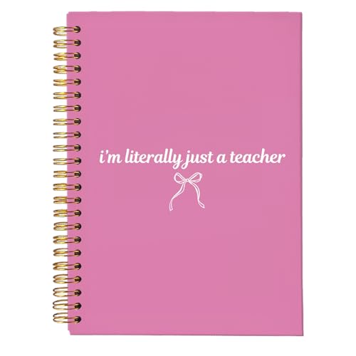 Coquette Pink Teacher Notebook, Teacher Appreciation Gifts Journal For Women, Cute Motivational Floral Teach Love Inspire Notebooks, 5.5x8.3 Inch - color: Pink