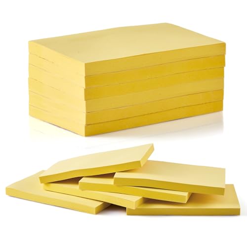 480 Sheets 3 in x 5 in Large Sticky Notes, 76 x 127 mm 6 Pads Classic Yellow Self-Stick Pads for Notebook,Office,School and Home,80 Sheets/Pad (6 Pads Yellow) - style: 6 Pads Yellow