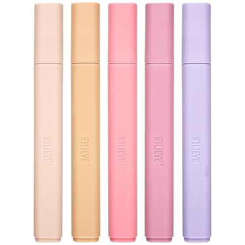 BLIEVE Bible Highlighters No Bleed Through, Chisel Tip, 5 Pack | No Smear, Quick-Dry, Aesthetic Cute Pastel Colors For Bible & Journaling (Morandi Edition) - color: MORANDI