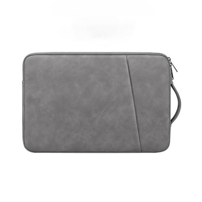 PU Leather Laptop Sleeve 14 inch, Slim Laptop Carrying Case Bag Computer Sleeve Cover Compatible with MacBook Air/Pro, HP, Dell, Lenovo(Gray) - color: Dark Gray, size: 14 inch