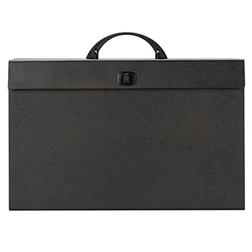 Smead A-Z and Subject Expanding File Box, 19 Pockets, Printed Alphabetic (A-Z)/Subject, Latch Closure, Legal Size, Black (70804) - color: Black, size: Legal