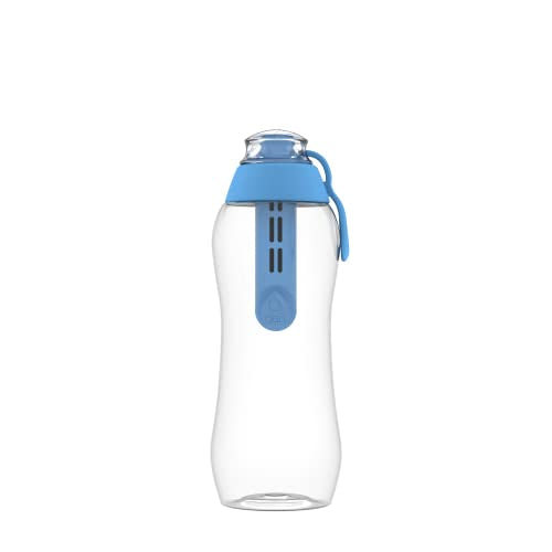 Dafi Sport Water Bottle with Filter Blue 0.3L – BPA-Free Reusable Bottle with Activated Carbon Filter – Removes Chlorine Taste & Odor – Perfect for Active Lifestyle Travel Gym Work – Made in Europe - color: Blue, size: 10.1 Ounces